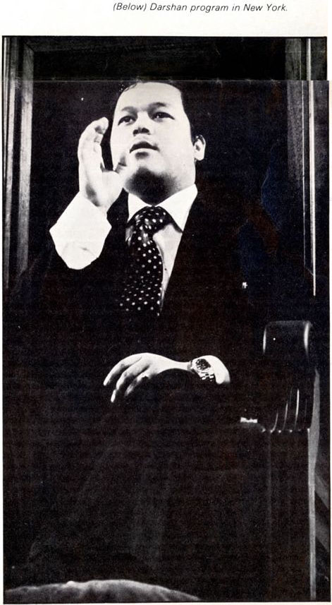 Prem Rawat Inspirational Speaker Giving Holy Breath During Darshan in New York, 1974