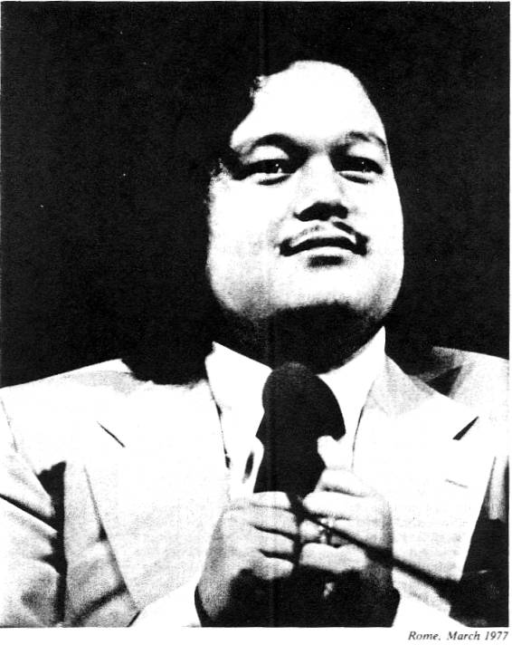 Prem Rawat (Maharaji) the Lord of the Universe in Rome March 1977