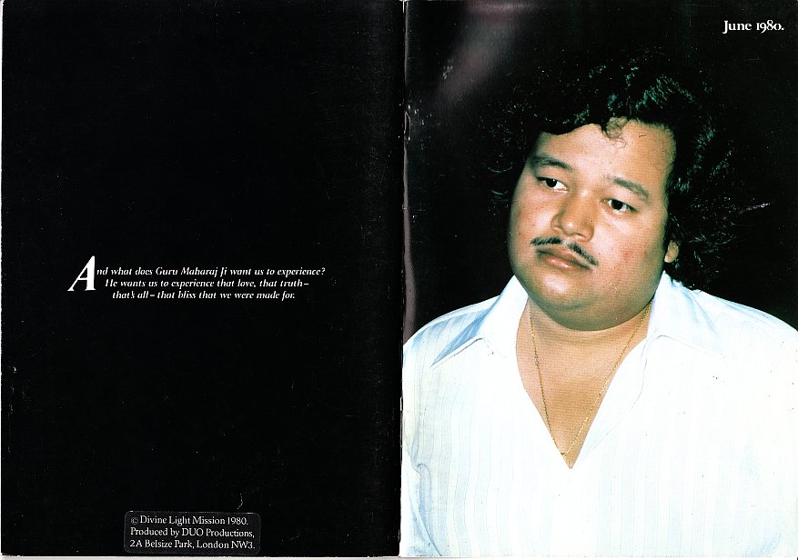 A Mournful Looking and Very Jowly Prem Rawat Then Calling Himself Guru Maharaj Ji, 1980