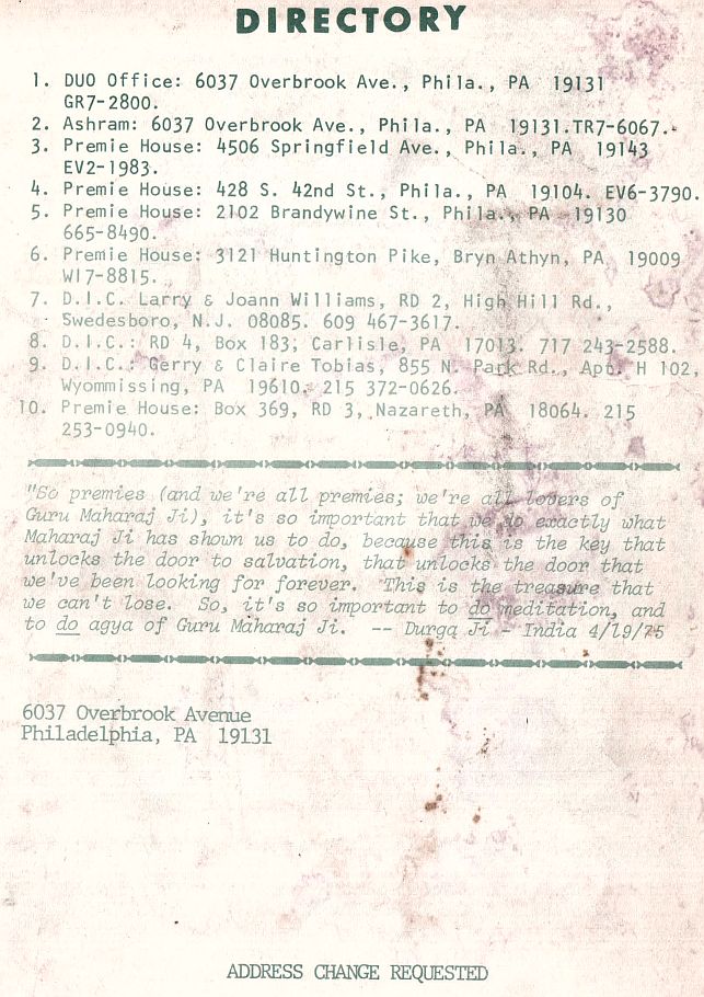 Brotherly Love newsletter