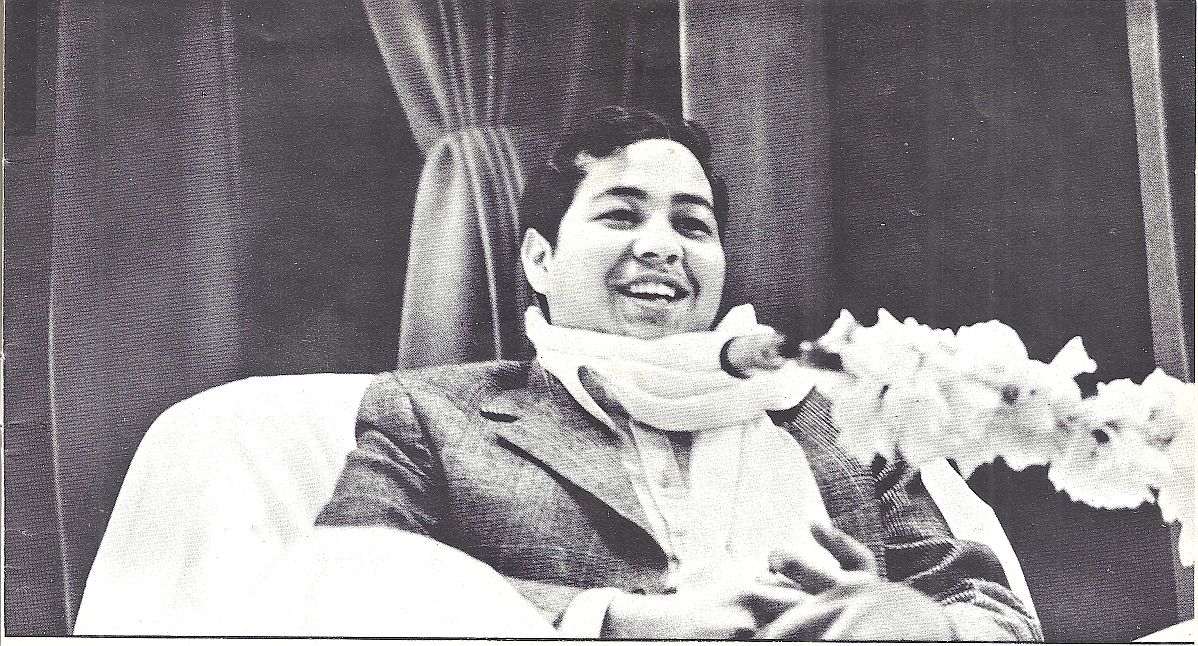Shri Raja Ji part of Prem Rawat's Holy Family at Guru Puja in 1973