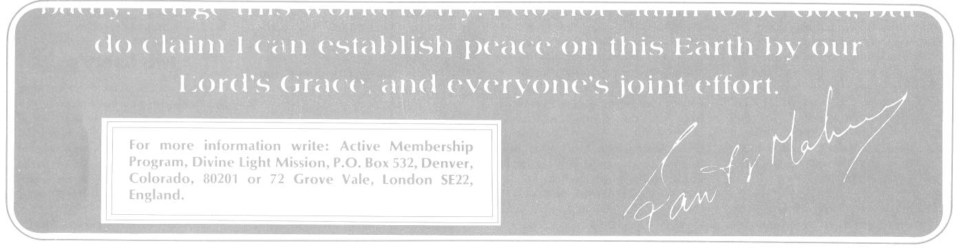 Prem Rawat: Divine Times magazine