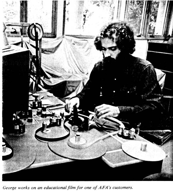 George works on an educational film for one of AFA's customers