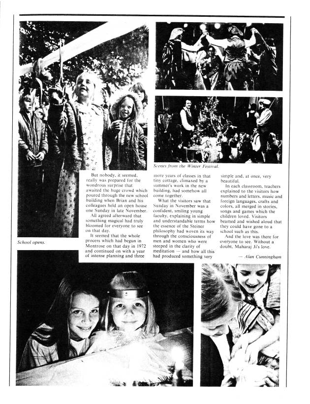 School opens. Scenes from the Winter Festival.