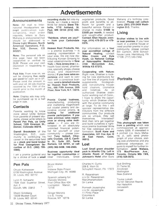 Prem Rawat: Divine Times magazine