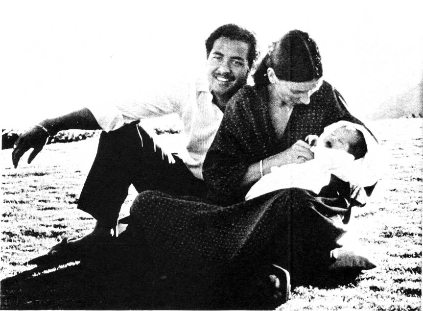 Raja Ji, Brother Of Prem Rawat (Maharaji), With Wife And New Baby Navi Rawat 1977