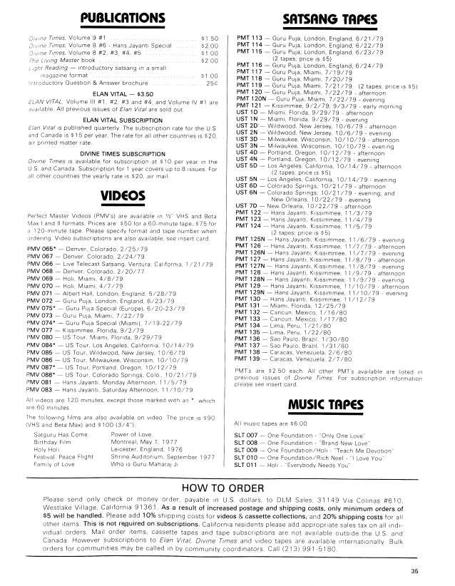 Prem Rawat: Divine Times magazine