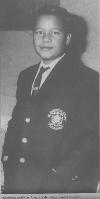 Maharaji in his St Joseph's Academy school uniform