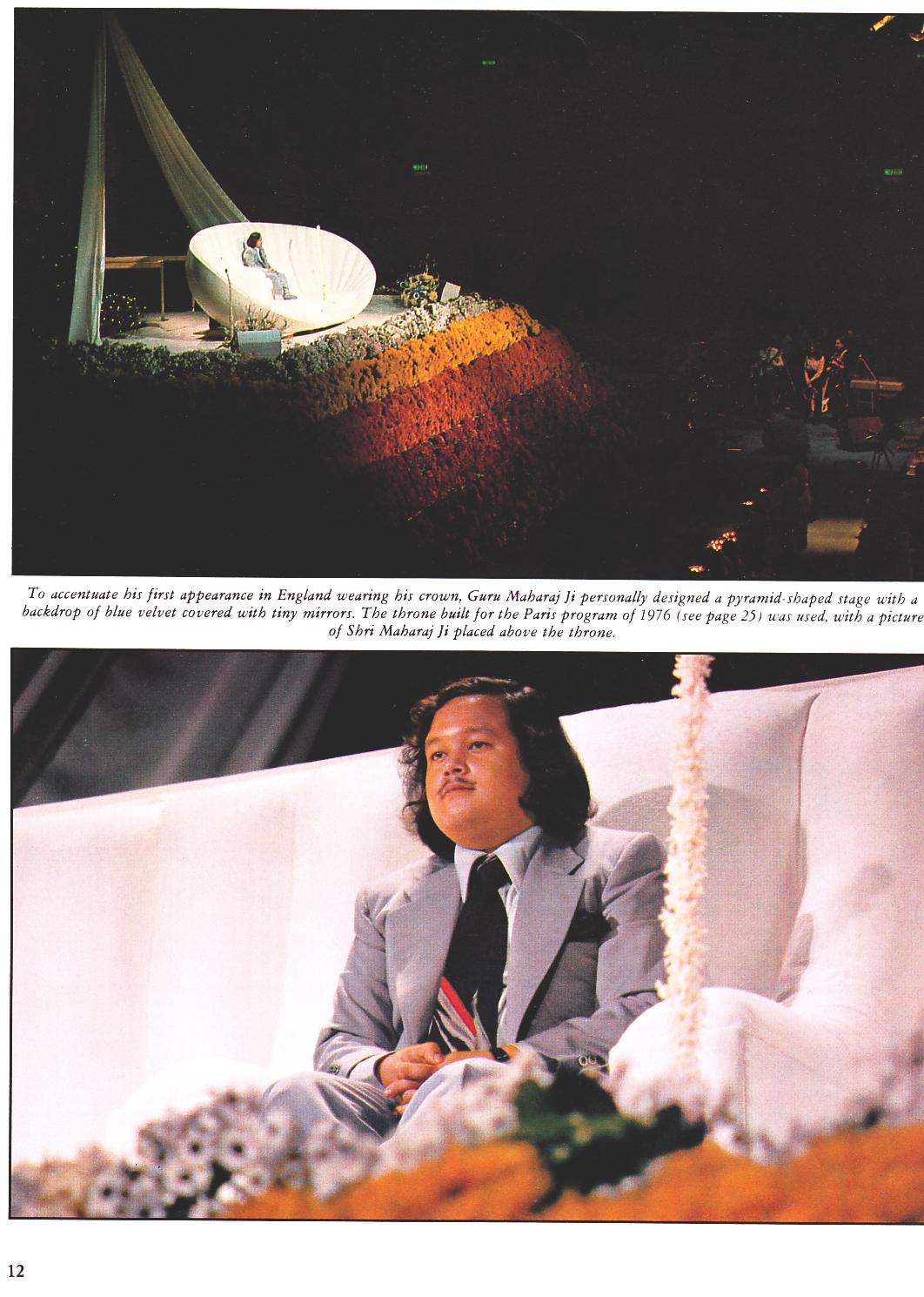 Prem Rawat (Maharaji) On Throne On Personally Designed Stage 1977