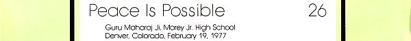 Peace Is Possible