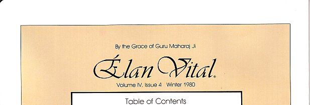 Elan Vital Volume IV Issue 4 Winter 1980