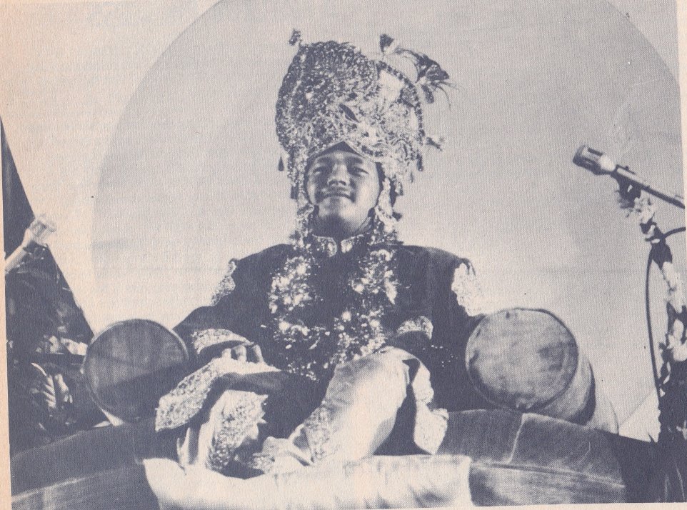Prem Rawat then calling himself Guru Maharaj Ji at the Millenium Festival, 1973