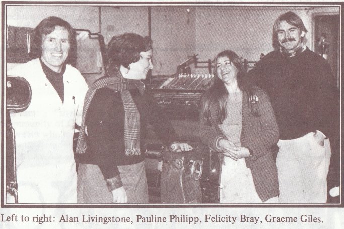 Left to right: Alan Livingstone, Pauline Philipp, Felicity Bray, Graeme Giles.