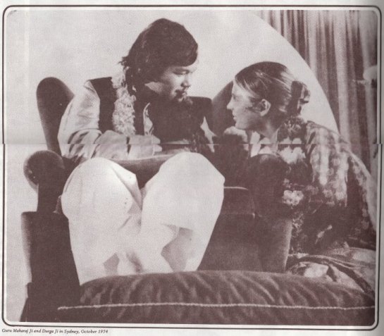 Prem Rawat aka Guru Maharaj Ji and this wife Durga Ji in Sydney, October 1974
