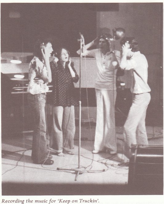 Recording the music for 'Keep on Truckin'