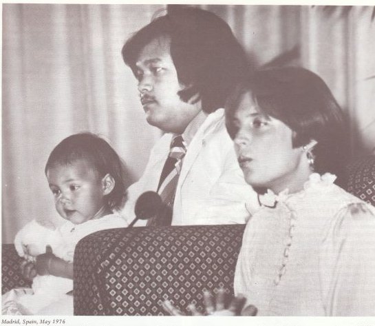 Prem Rawat aka Maharaji and his wife Marolyn formerly known as Durga Ji in Madrid, Spain, May 1976