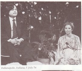 Prem Rawat aka Maharaji and his wife Marolyn formerly known as Durga Ji in Indianapolis 3 July, 1976