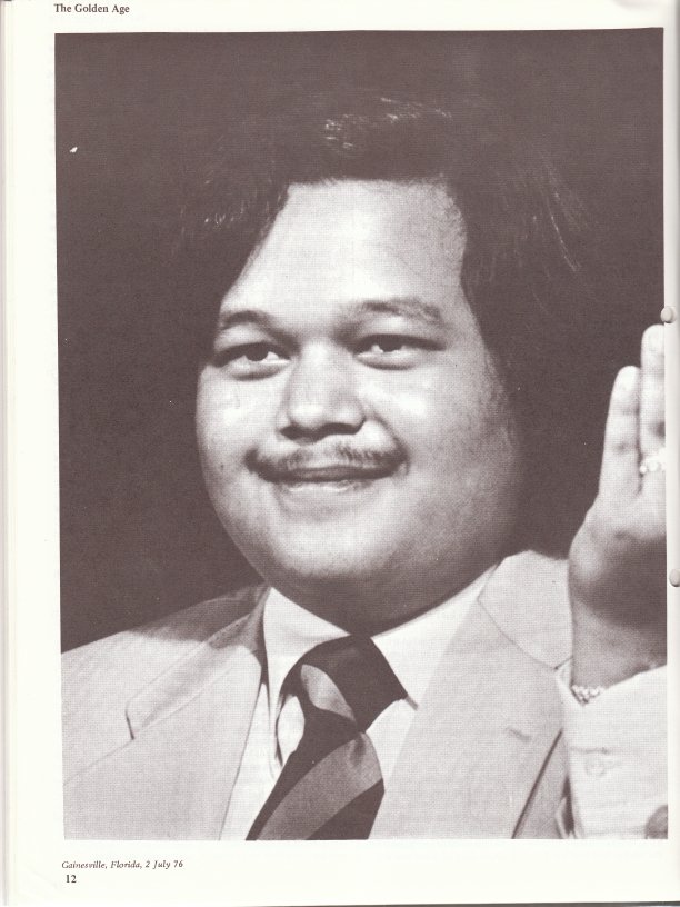 Prem Rawat aka Maharaji in Gainesville, Florida on 2 July, 1976