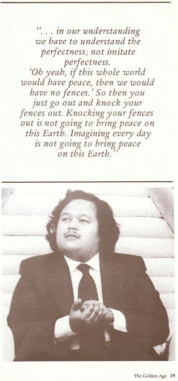 Imagining every day is not going to bring peace on this Earth.