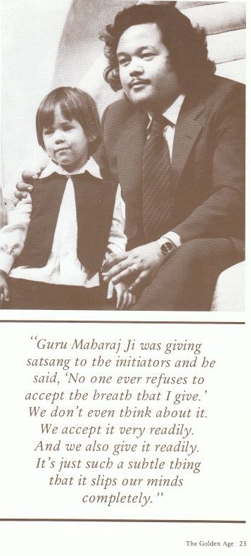 Prem Rawat aka Maharaji with Son On Stage 1978
