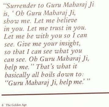 Surrender Surrender to Guru Maharaj Ji