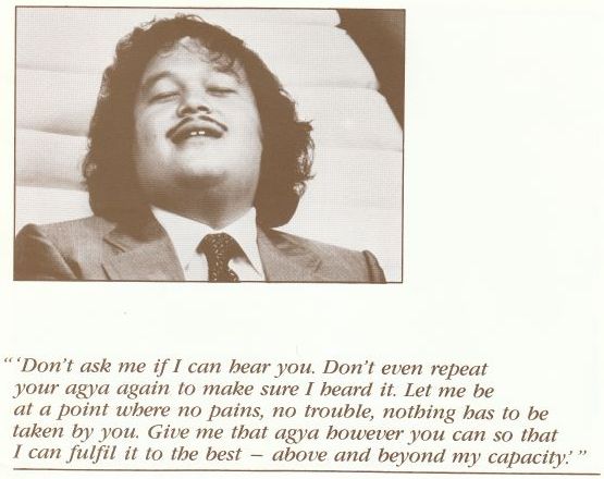 Prem Rawat aka Maharaji at Guru Puja (worship) 1979