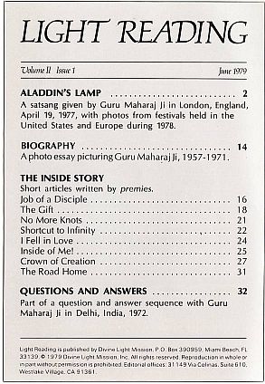 Light Reading June 1979 Contents