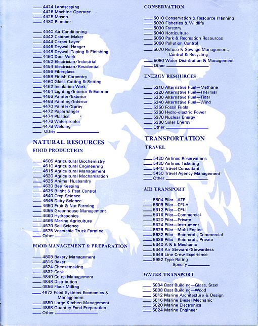 Service Opportunity Questionnaire