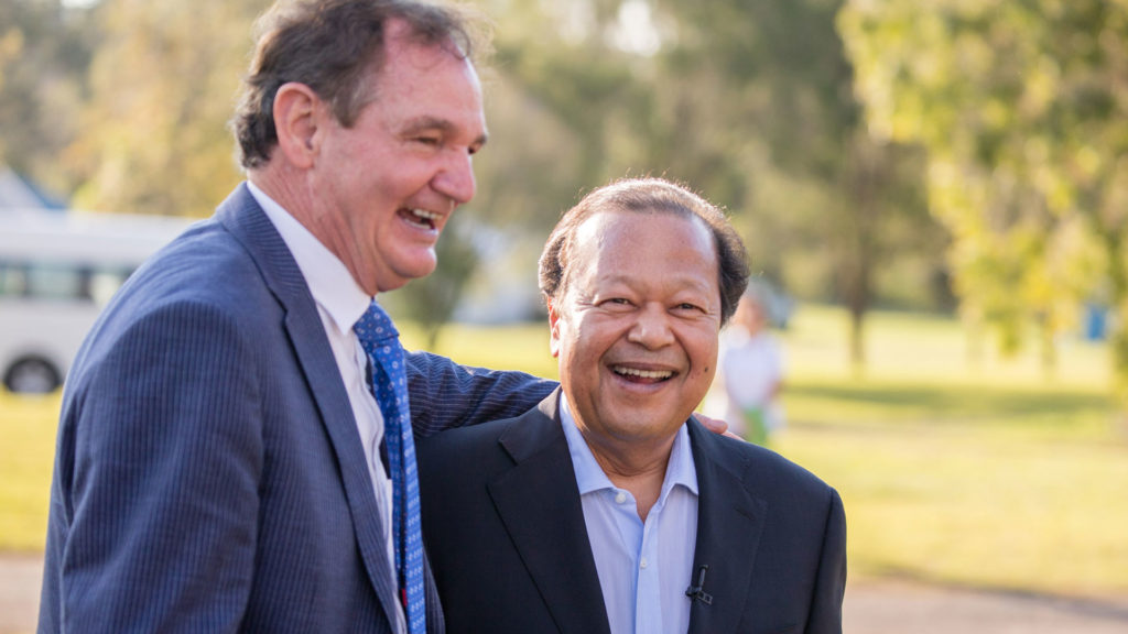 Paul Pisasale and Prem Rawat in 2014