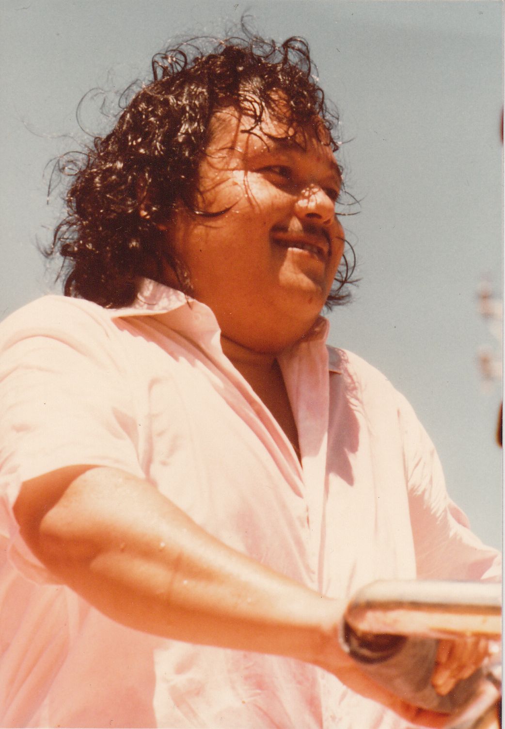 Prem Rawat (Maharaji) Photo On Stage at  Holi Festival 1979