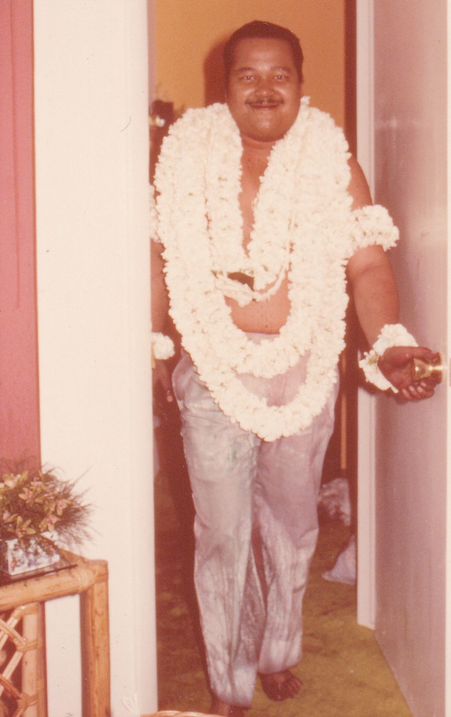 Prem Rawat (Maharaji) Photo On Stage at  Holi Festival 1980