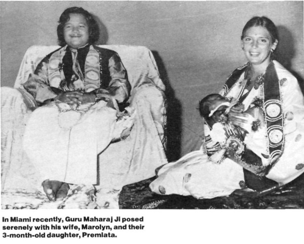 Guru Maharaj Ji with his wife, Marolyn