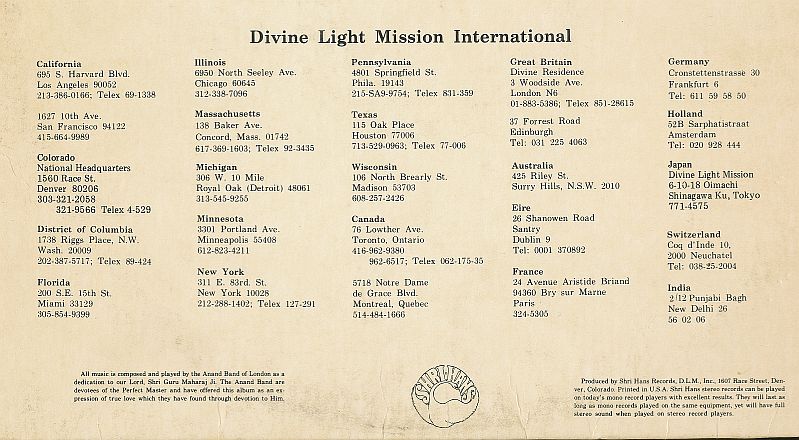 Divine Light Mission Ashrams