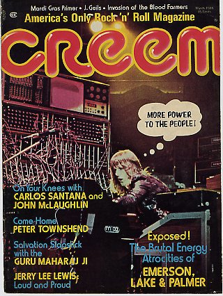 Creem Magazine - March 1974 magazine cover