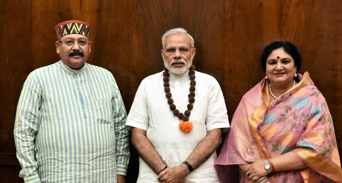 Prime Minster Modi with Satpal and AMrita